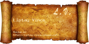 Liptay Vince névjegykártya